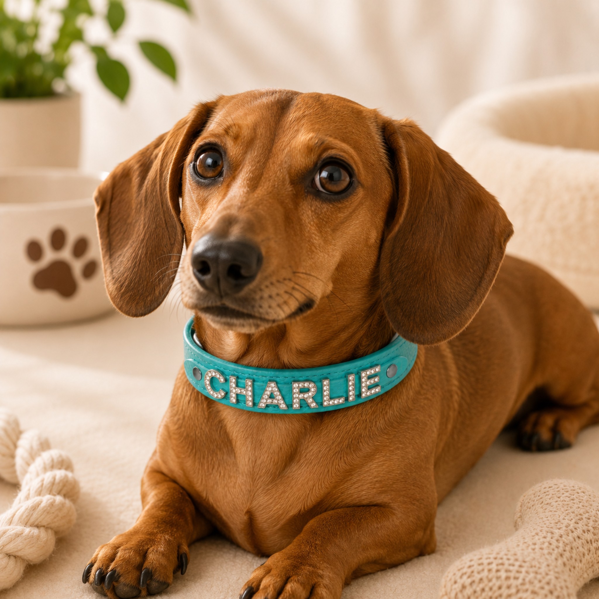 Collare Personalizzato in Ecopelle per Animali